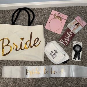 Bride Tote Bag and Accessories Set